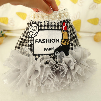 Dresses Tutu Poodle-Clothes Pet-Dog Dogs Small Autumn Spring for Bowknot Teddy Cat