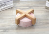 Wooden-Rack Feeder Dog-Bowls Pet-Food Ceramics Water-Drink-Dishes Lovely