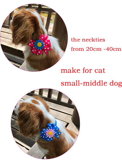 Dog-Accessories Bow-Ties Pet-Grooming-Supplies Sunflower Pet-Bowtie-Collar Puppy New