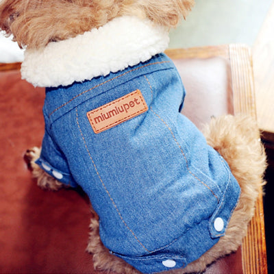 Costume Coat Jeans Pet-Clothing Dog-Jacket Puppy Poodle-Bichon Chihuahua Winter Denim