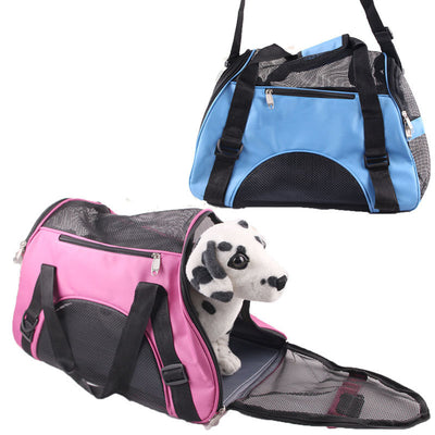 KIMHOME PET Folding Nylon Breathable Mesh Cat Carriers