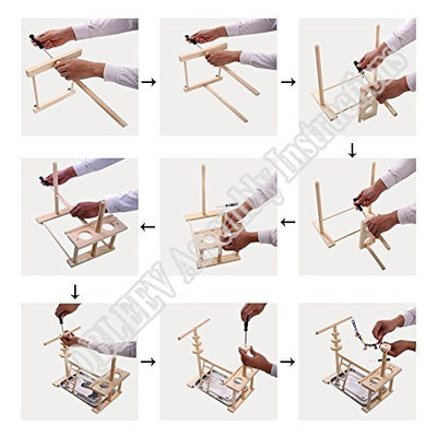 Playpen-Ladder Playground Cockatiel Bird Include-A-Tray Perch Wood Gym with Feeder-Cups-Toys