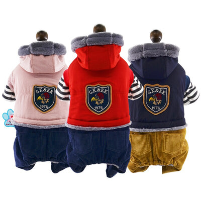 Jumpsuit Pets-Clothing Cachorro-Clothes Dogs Small Winter Warm for 2-Color XS XL Pet-Outfit