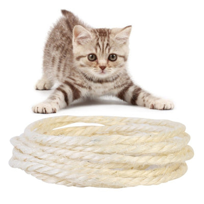 6mm Sisal rope for cats scratching post toys making DIY desk foot stool chair legs binding