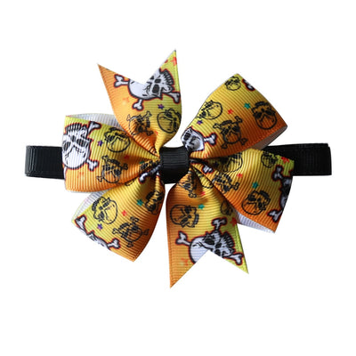 Halloween Bowties Dog-Accessories Collar Halloween-Decoration-Products Puppy Pumpkin