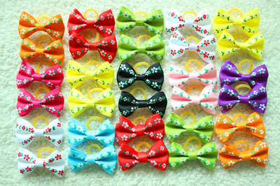 Grooming-Accessories Bows Pet-Supplies Hair Rubber-Bands Pet-Dog Handmade Cheap Cut 80pcs