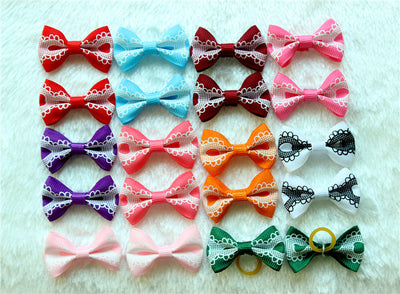 Grooming-Accessories Bows Pet-Supplies Hair Rubber-Bands Pet-Dog Handmade Cheap Cut 80pcs