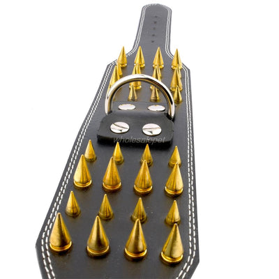 3 inch Wide Spikes Studded Leather Pet Dog Collar for Large Breeds Pitbull Doberman