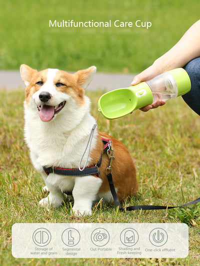Bowl Dog Puppy Travel-Supplies Water-Bottle Drinking-Water-Feeder Food-Feeding Walking