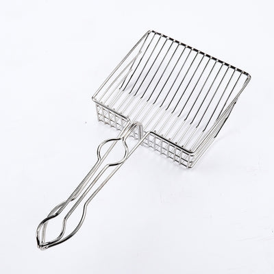 Metal Cat Litter Hollow Toilet Scooper with Long Handle Cleaning Tools