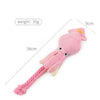 Cute Squid Dog Toy Octopus Cute BB Plush Pet Puppy Rope Toys Pink Chew Squeak Toys