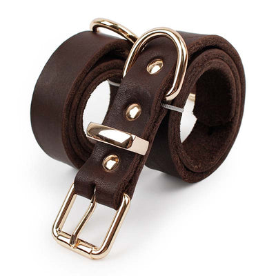 SYDZSW Pet-Leads Buckle Dog-Products Dog-Collar Labrador German Shepherd Brown Large