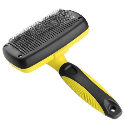 Slicker-Brushes Pet-Grooming-Brush Shedding-Tools Thick-Hair Dogs Self-Cleaning