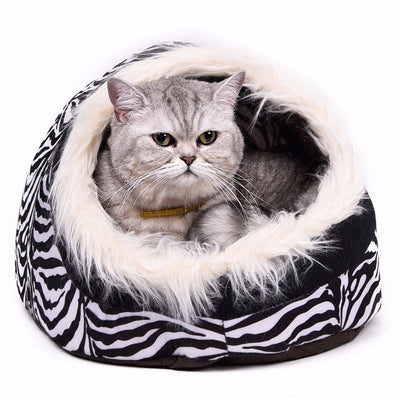 Elite pet Warm Paw Style Cave Lovely Soft Cat Cushion