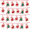 OurWarm 31pcs Fabric Christmas Countdown Advent Calendar Candy Bags Hanging New Year Gift