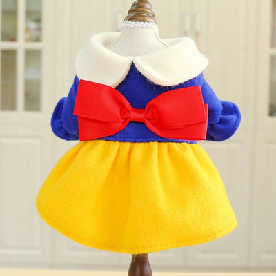 Dresses Tutu Poodle-Clothes Pet-Dog Dogs Small Autumn Spring for Bowknot Teddy Cat