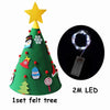 Christmas-Decorations Tree-Ornament Felt Natal New-Year Navidad Home DIY 3D LED for Kids