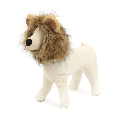 Funny Costumes Hair-Wig-Cap Lion Mane Pet-Halloween Cats Small Christmas for Dogs