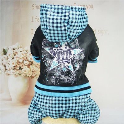 Dogs-Jumpsuit Four-Legs Small-Dogs Warm Winter for with Shiny Embroidered 2-Colors S-Xxl-Sizes