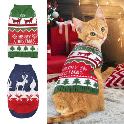 Clothing Pets-Costume Cat Dogs Chihuahua Puppy-Sweater Pet-Cat Knitted Winter