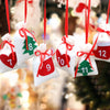 OurWarm 31pcs Fabric Christmas Countdown Advent Calendar Candy Bags Hanging New Year Gift