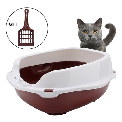 Toilet Litter-Shovel Cat Sandbox Training Semi-Closed for Pet-Cat with Gift