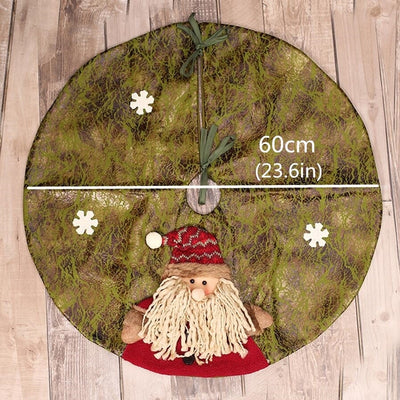 Aprons Skirt Carpet Xmas-Decoration Christmas-Tree 60cm Ornaments Red/green