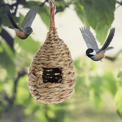Bird House Cage Nest Container-Breeding Decoration Small Natural Home Yard