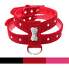 Harness Chihuahua Teacup-Care Dog-Collar Velvet Rhinestone-Bone Pink Black Bling Pet-Puppy