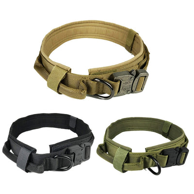 Pet-Products Control-Handle Dog-Collar Nylon Adjustable Military Tactical Training