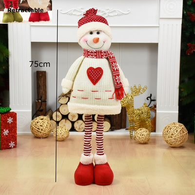 Doll-Ornaments Christmas-Decoration Reindeer Santa-Claus New-Year Snowman Pendant Xmas