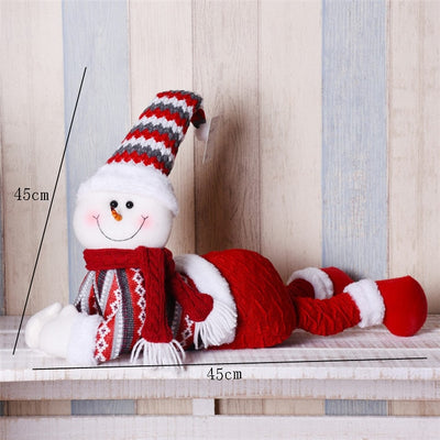 Toy Doll Snowman Elk Christmas-Doll Gift Retractable Natal Santa-Claus Large New-Year