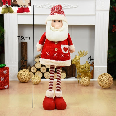 Dolls Snowman Xmas-Decor-Ornaments Birthday-Gift New-Year Plush-Toy Home for Extendable