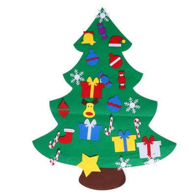 Kids DIY Stereo Felt Christmas Tree with Decorations Door Wall Hanging Felt Christmas Tree