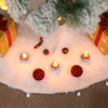 Christmas-Tree-Skirt Carpet Decoration-Supplies Faux-Fur White for Home