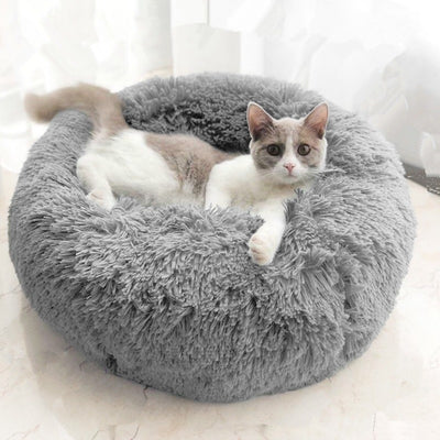 Cat-Bed House Panier Round Washable Plush Soft for Haustiere Chat Long Pet-Cat