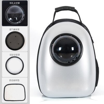 Beautiful Breathable Portable Pet Carrier Bag Outdoor Travel cat bag Transparent Space Pet Backpack