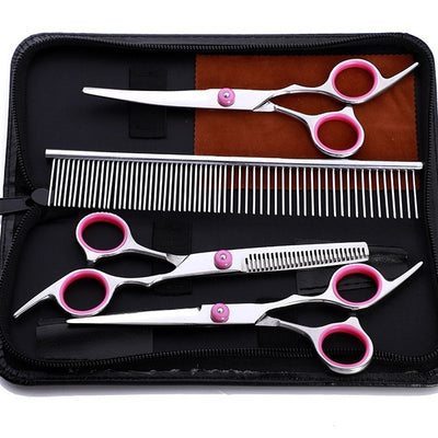 Scissors Grooming Cutting Thinning-Tools Hair Stainless-Steel Dog-Kit 4pcs-Set Pet-Dog