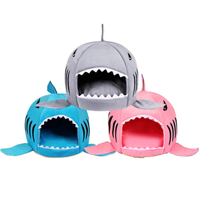 CAWAYI KENNEL Shark Pet House Dog Bed For Dogs Small Animals Products
