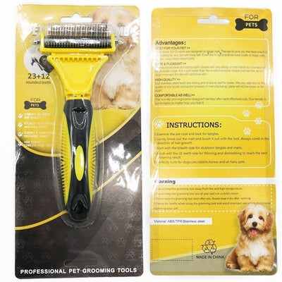 Benepaw Pet-Hair-Brush Grooming Dog-Dematting-Comb Safe Undercoat-Rake Tangles Removing