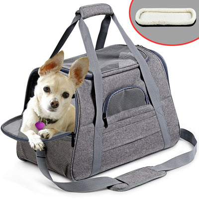 Pet-Backpack Travel-Bag Messenger Soft-Side Breathable Cat Dog Small for Outgoing