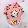 Cute Print Pet Cat Costume Hoodie Winter Warm Cat Clothes for Cats Soft Fleece Puppy