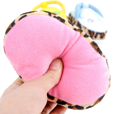 HOOPET Dogs-Toy Squeaky-Supplies Puppy Chew Play Plush Blue Cute Slipper-Shape
