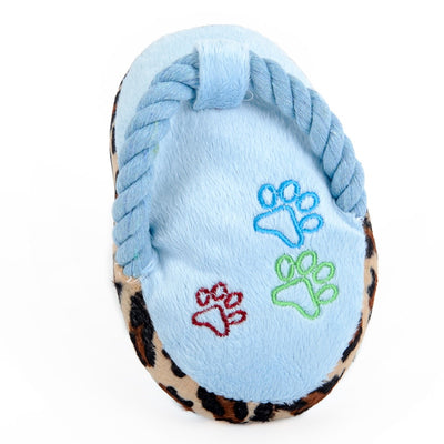 HOOPET Dogs-Toy Squeaky-Supplies Puppy Chew Play Plush Blue Cute Slipper-Shape