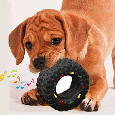 Dog-Toys Tough Puppy-Playing-Training Large Dogs Small Tyre-Treads for Squeaky-Toy Pet-Supplies