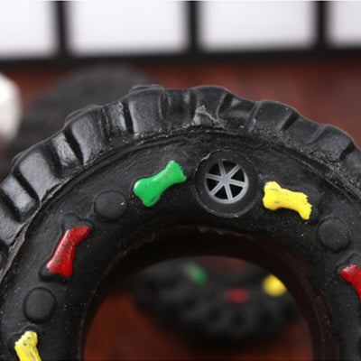 Dog-Toys Tough Puppy-Playing-Training Large Dogs Small Tyre-Treads for Squeaky-Toy Pet-Supplies