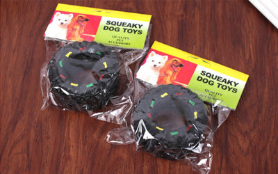 Dog-Toys Tough Puppy-Playing-Training Large Dogs Small Tyre-Treads for Squeaky-Toy Pet-Supplies