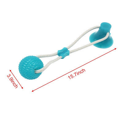 Pet-Toy Rubber-Ball Suction-Cup Iq Chewing Interactive Tooth-Cleaning Treat Dog-Push