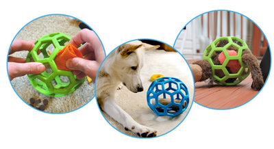 Rubber Ball Chew-Toys Geometric-Ball Pet-Training-Products Large Dogs Small JW Natural