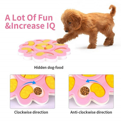 Feeder Toys Dispensing Dog Puppy Dog-Puzzle Training-Games Interactive-Flower IQ Slow